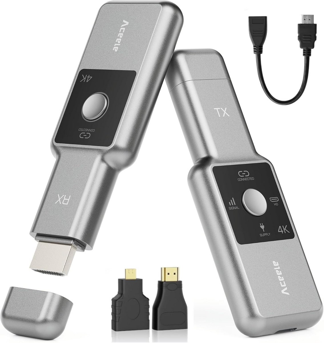 Draadloze HDMI Zender - Streamer Display Adapter - 4K Beeld Delen - Lage Latentie Plug and Play