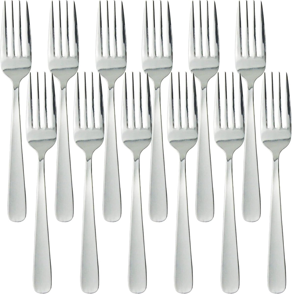 Dessertvorken Set - Kleine Vorkjes - Taart Eten - Commercieel Gebruik - 18 cm Lengte - Zilverkleurig