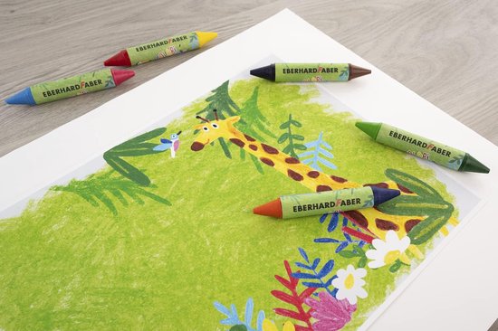 Waskrijt Duo Kleuren - Kleurpotloden - Creatief Tekenen - Dubbele Kleuren Krijtjes - 14mm Dik - 12 Kleuren — afbeelding 3