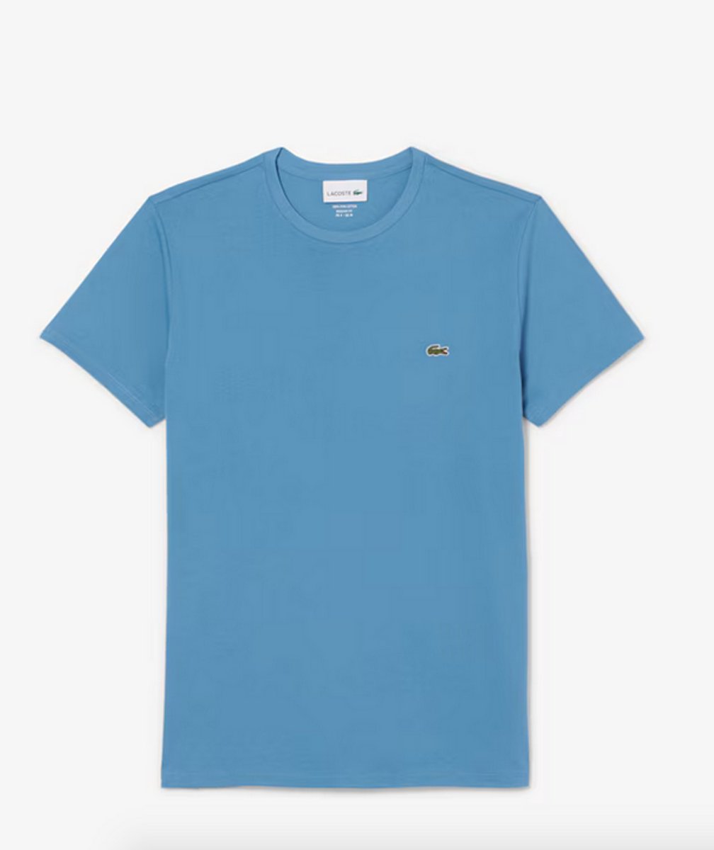 LACOSTE T-SHIRT MET RONDE HALS -7 Blauw