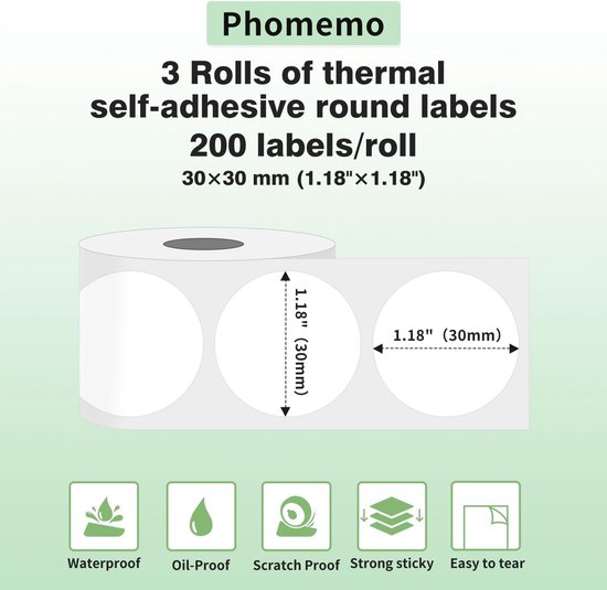Ronde Etiketten Rollen - Zelfklevende Stickers - Naamplaatjes Printen ...