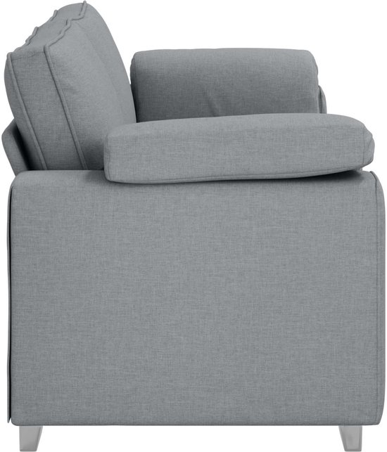 vidaXL - Canapé 3 places - Gris clair - 178 cm - Tissu