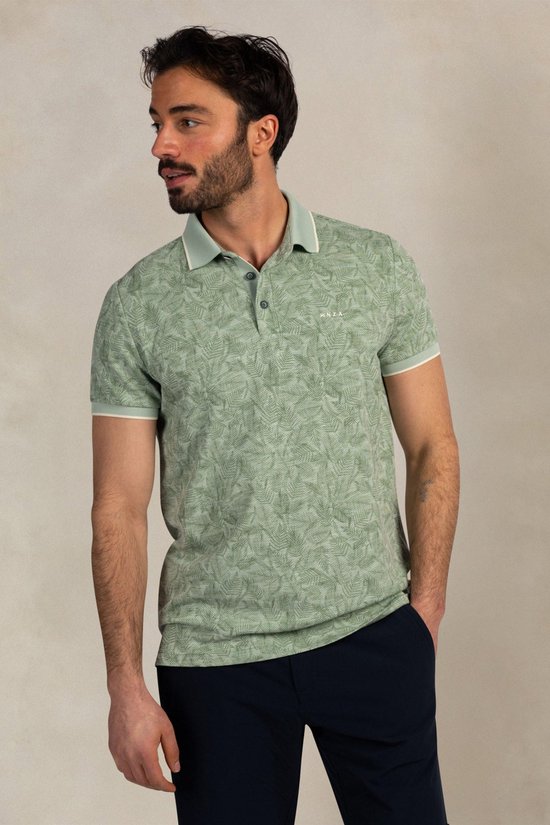 New Zealand Auckland Poloshirt Polo Short Sleeve 26cn112 1757 Mist Green Mannen Maat - L