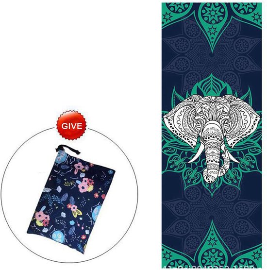 Yogadeken - Fitness handdoek - Antislip training - Vochttransporterend materiaal - 185 x 64 cm — afbeelding 5