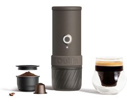Draagbare Espressomachine - Mini Koffiezetter - Reizen Kamperen - Zelfverwarmend USB-C - Compact Formaat - Tundra Bruin