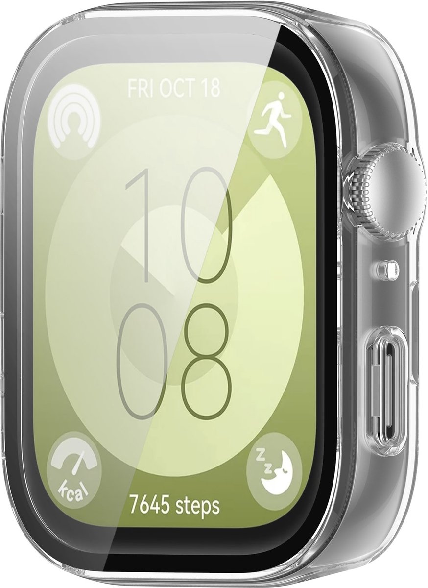 By Qubix - Waterproof Hard case - Transparant - geschikt voor Huawei Watch Fit 3