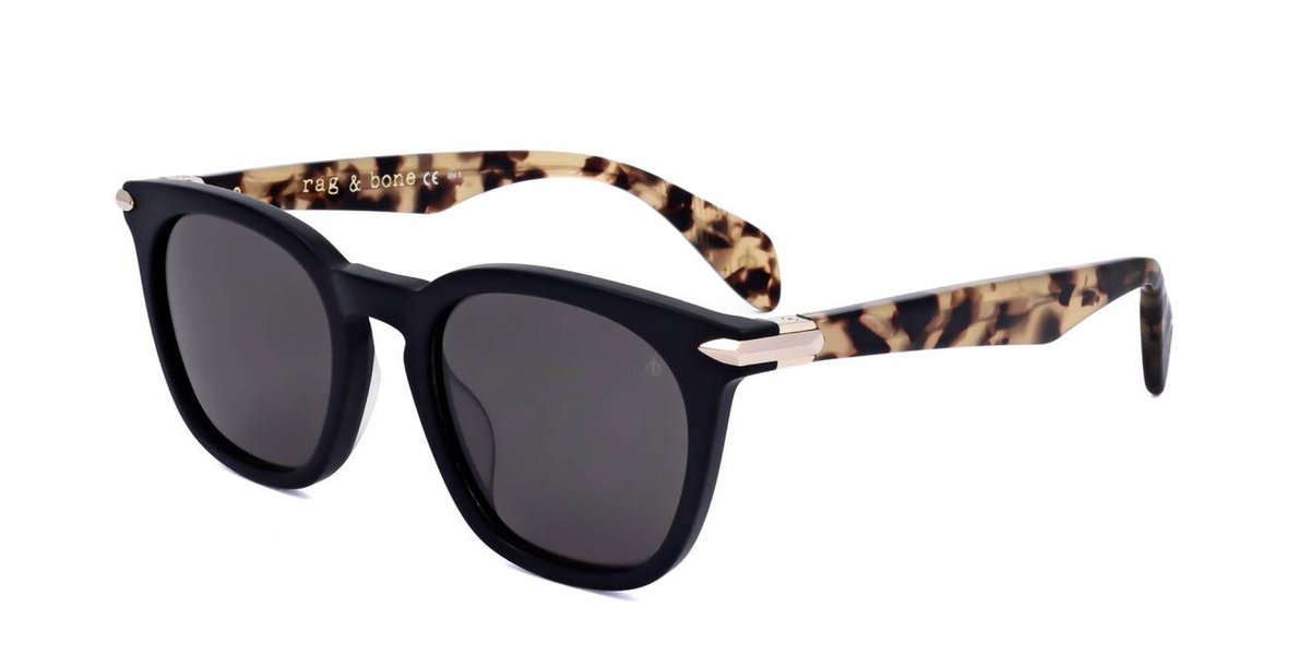 Rag & Bone RNB5021/S Matte black 50/21/145 MAN Zonnebrillen