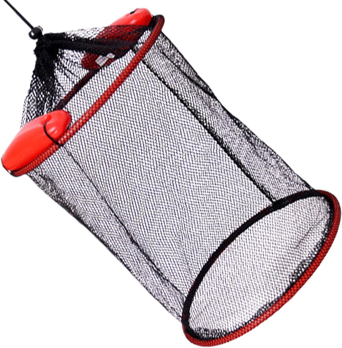 Drijvende Vismand - Viskooi Opbergmand - Levende Vis Houden - Opvouwbaar Nylon Gaas - 25x30cm tot 25x90cm