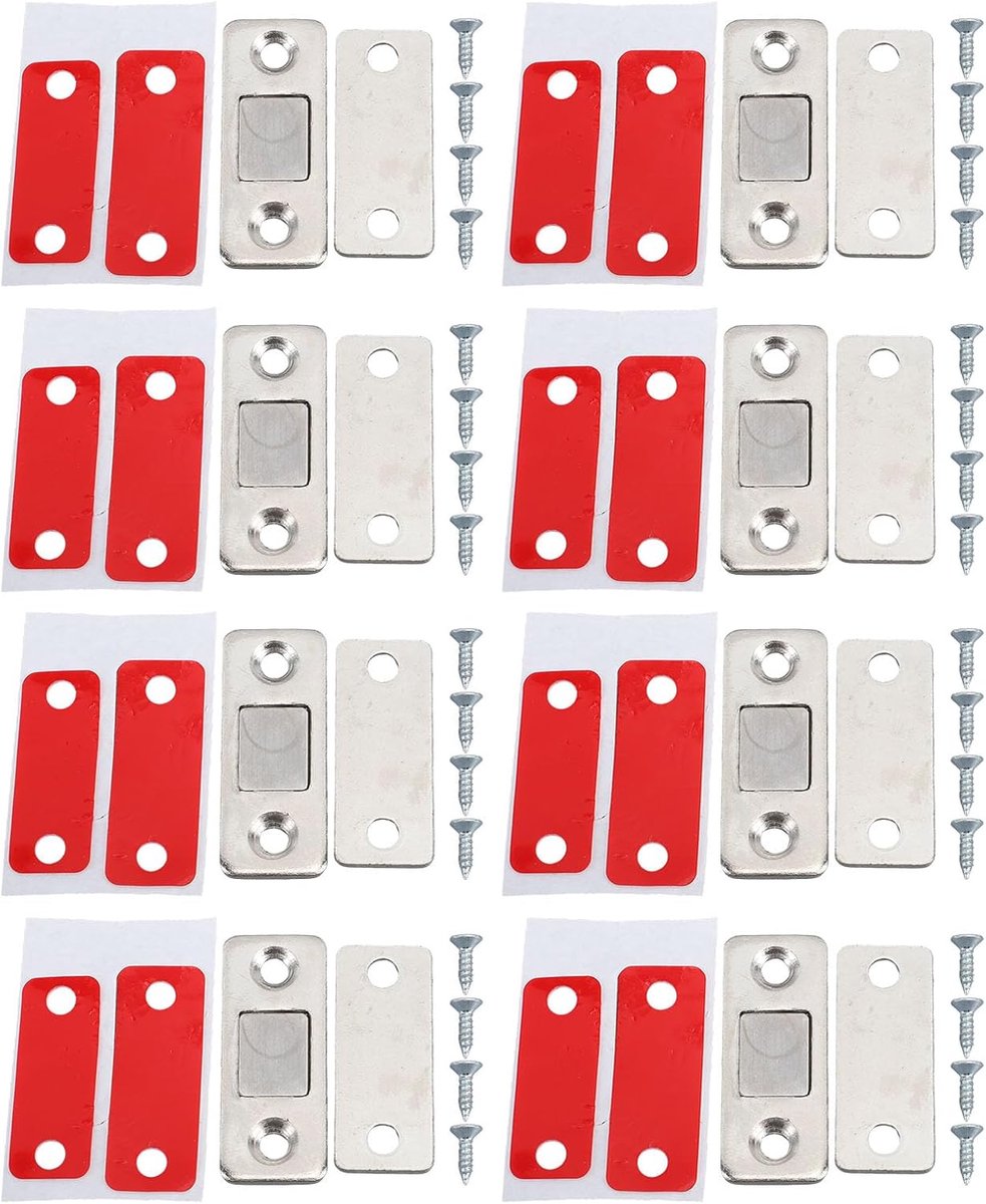 Magnetische Sluitingen - Ladevergrendeling Kastdeur - Veilige Kastdeur - Ultradun Roestvrij Staal - 161 Gram - Zwart