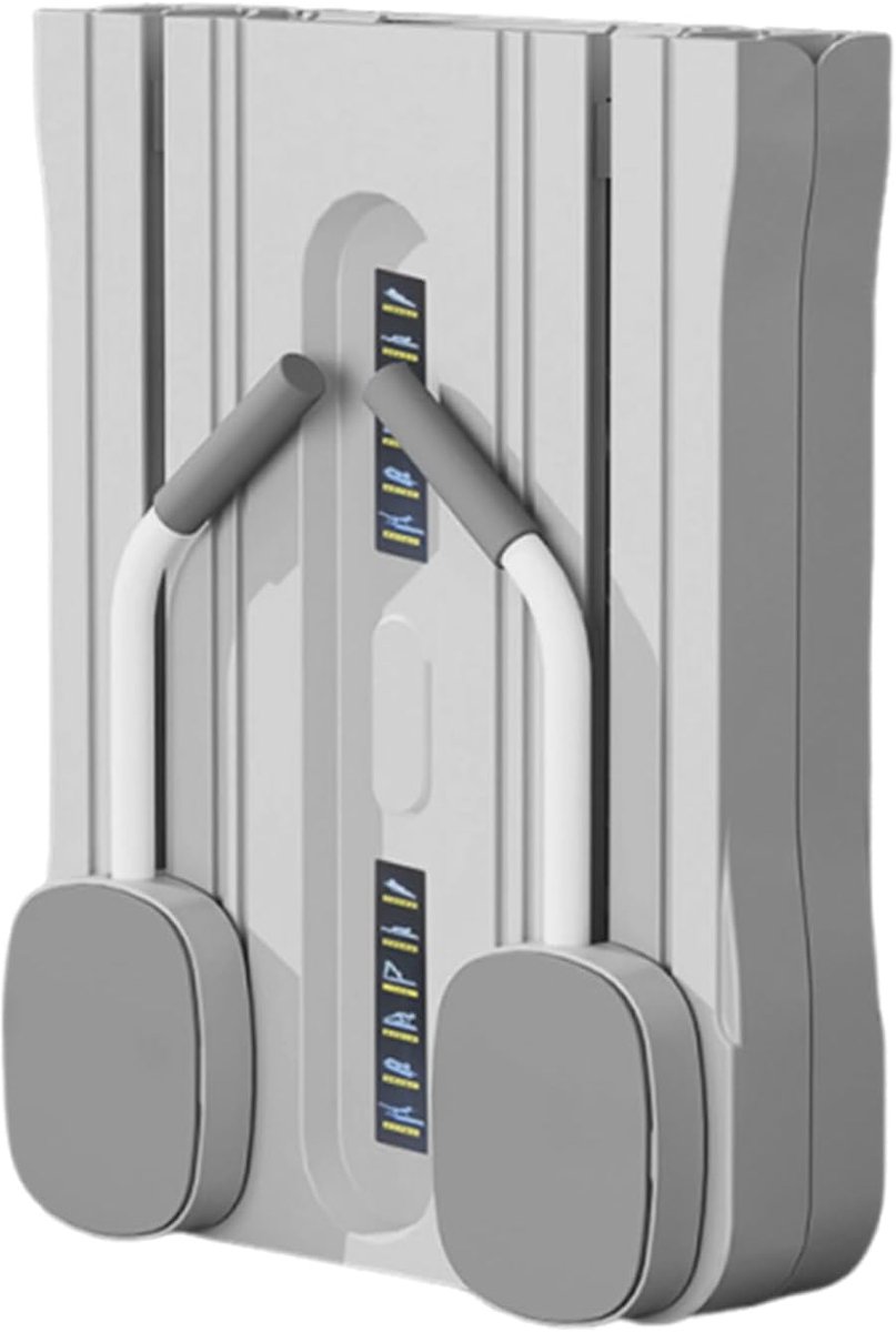 Pilates Bord - Buikspiertrainer Core Trainer - Thuis Lichaamstraining - Draagbaar Opvouwbaar Ontwerp - 105x40cm Uitgevouwen - Grijs