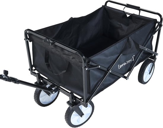 Bolderkar Opvouwbaar - Strandkar Tuinwagen - Vervoer Spullen - Groot Laadbereik - 84 x 55 cm - Zwart van Bolderkar Opvouwbaar — afbeelding 5