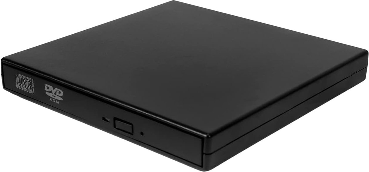 Externe CD DVD - Draagbare Speler - Laptop PC - Snelle Data Transfer - Compact Formaat - Zwart