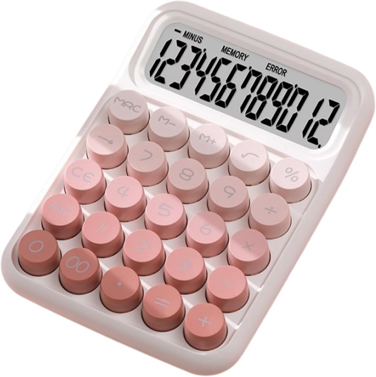 Bureau Rekenmachine - Tafel Calculator - Dagelijks Gebruik - Soepele Tactiele Respons - 11 x 155 cm - Roze