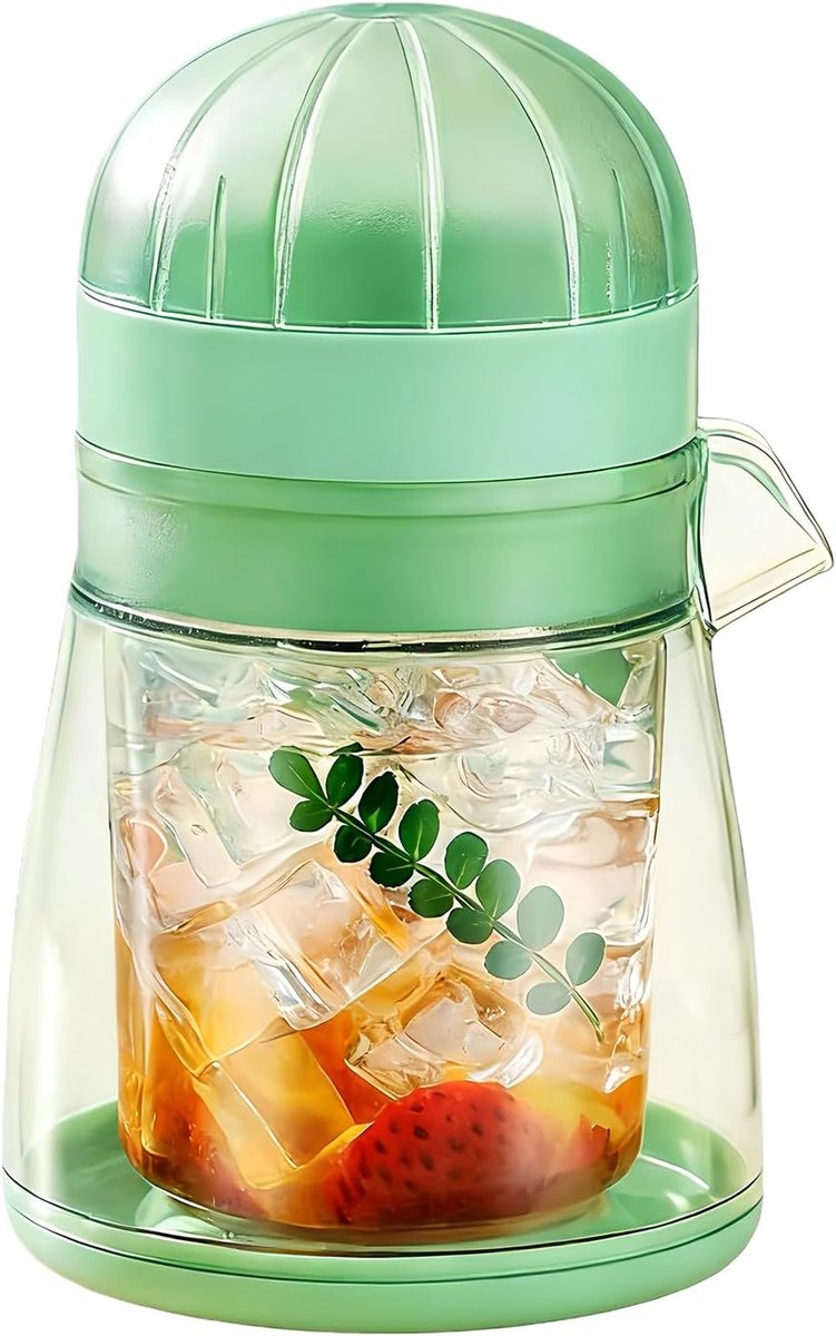 Handmatige Citruspers - Fruitpers Beker - Verse Sapjes Maken - Geïntegreerde Sapbeker - 400 ml Inhoud