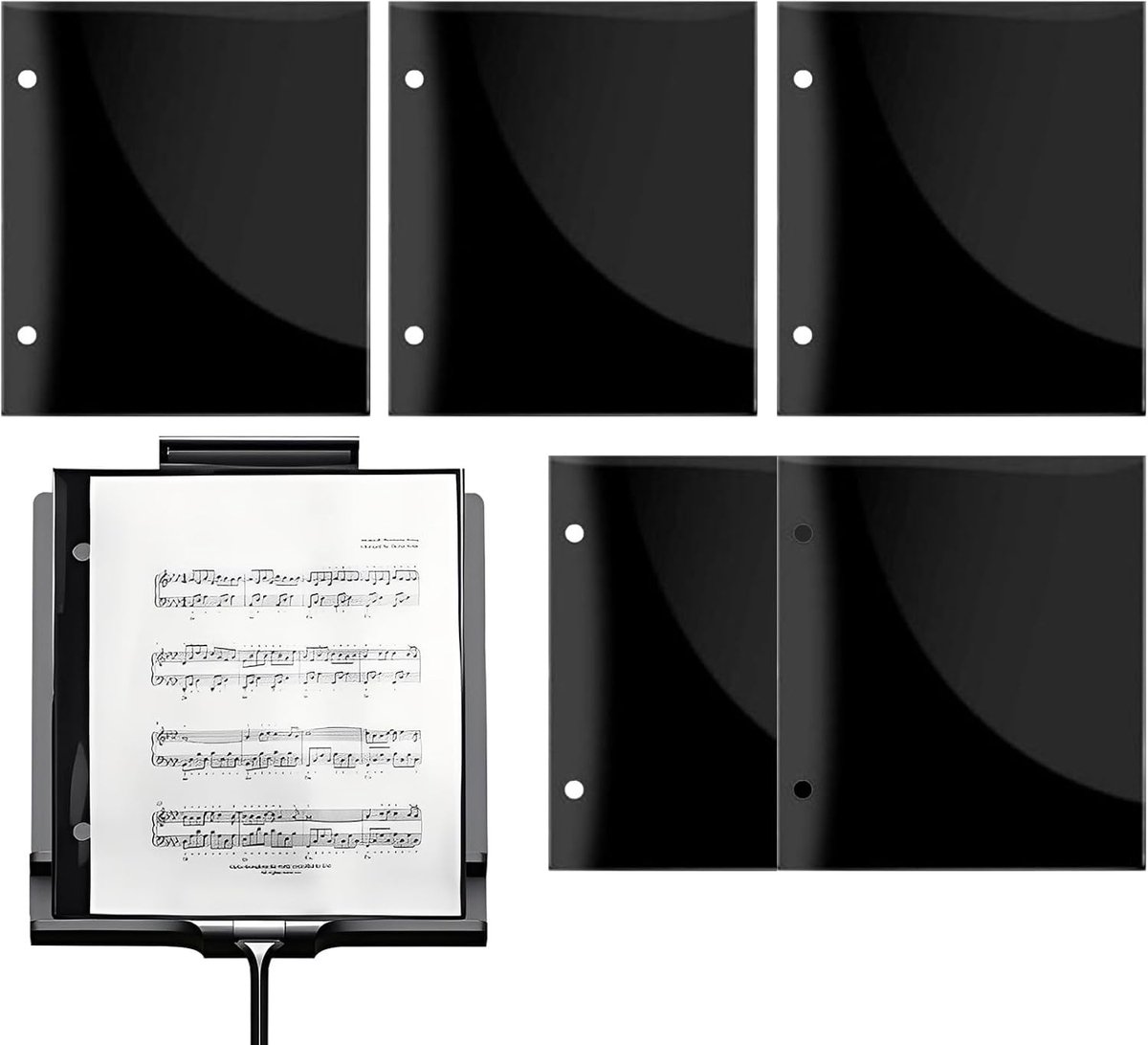 Muziekmap 6-delig - Notenmap Organizer - Muziek Opslag - Stevig PVC Materiaal - A4 Formaat