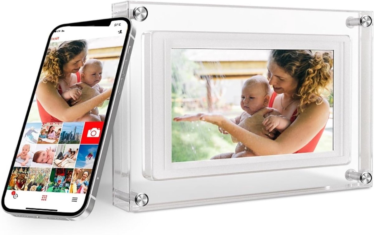 Digitale Fotolijst - Cloud Display - Foto Delen - IPS HD Scherm - 5 Inch - Zwart