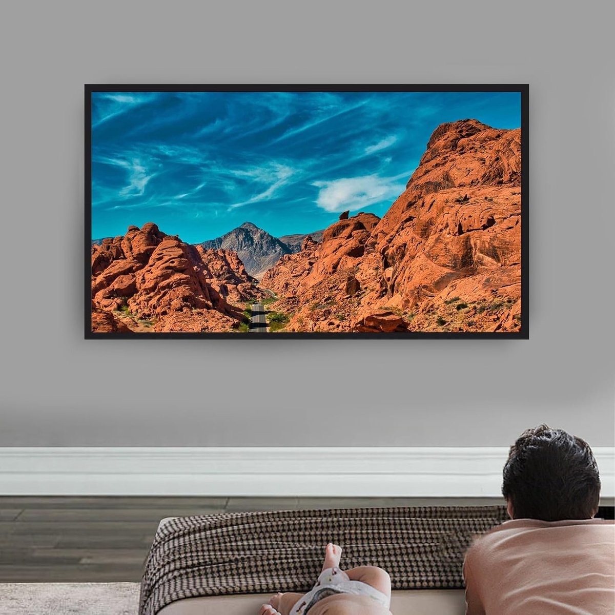 Projectiescherm - Groot scherm - Thuisbioscoop - Aluminium frame - 110 inch