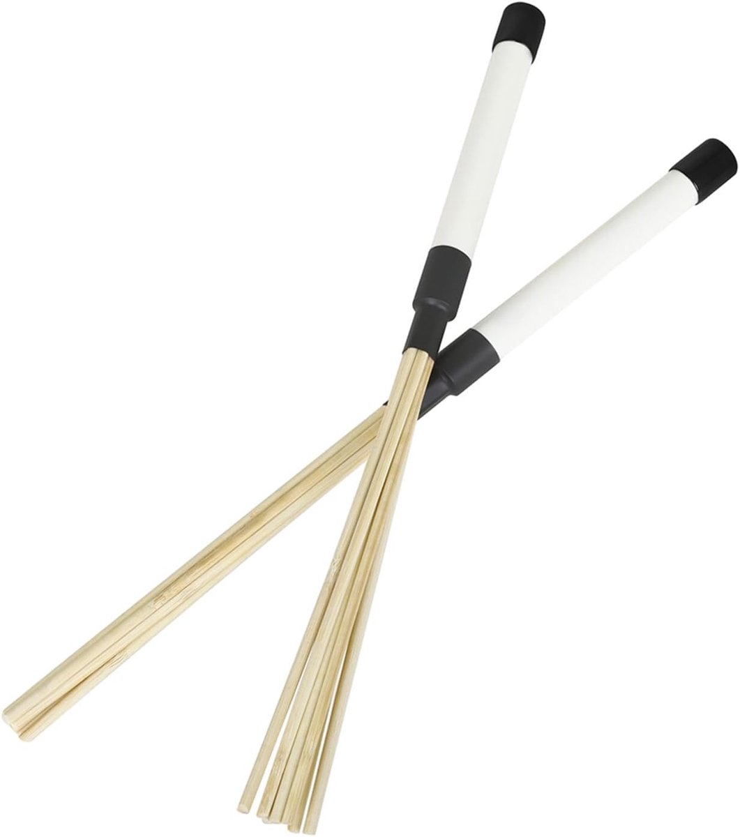 Trommelstokken Set - Percussiesticks - Muziek Maken - Comfortabele Grip - 42 cm Lengte - Wit