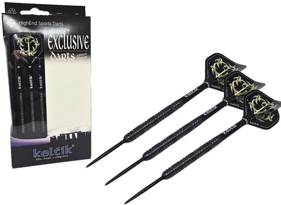 Steeldart stalen dartpijlen Keltik Corvin 22 g Black â€“ 90% wolfraam — afbeelding 2