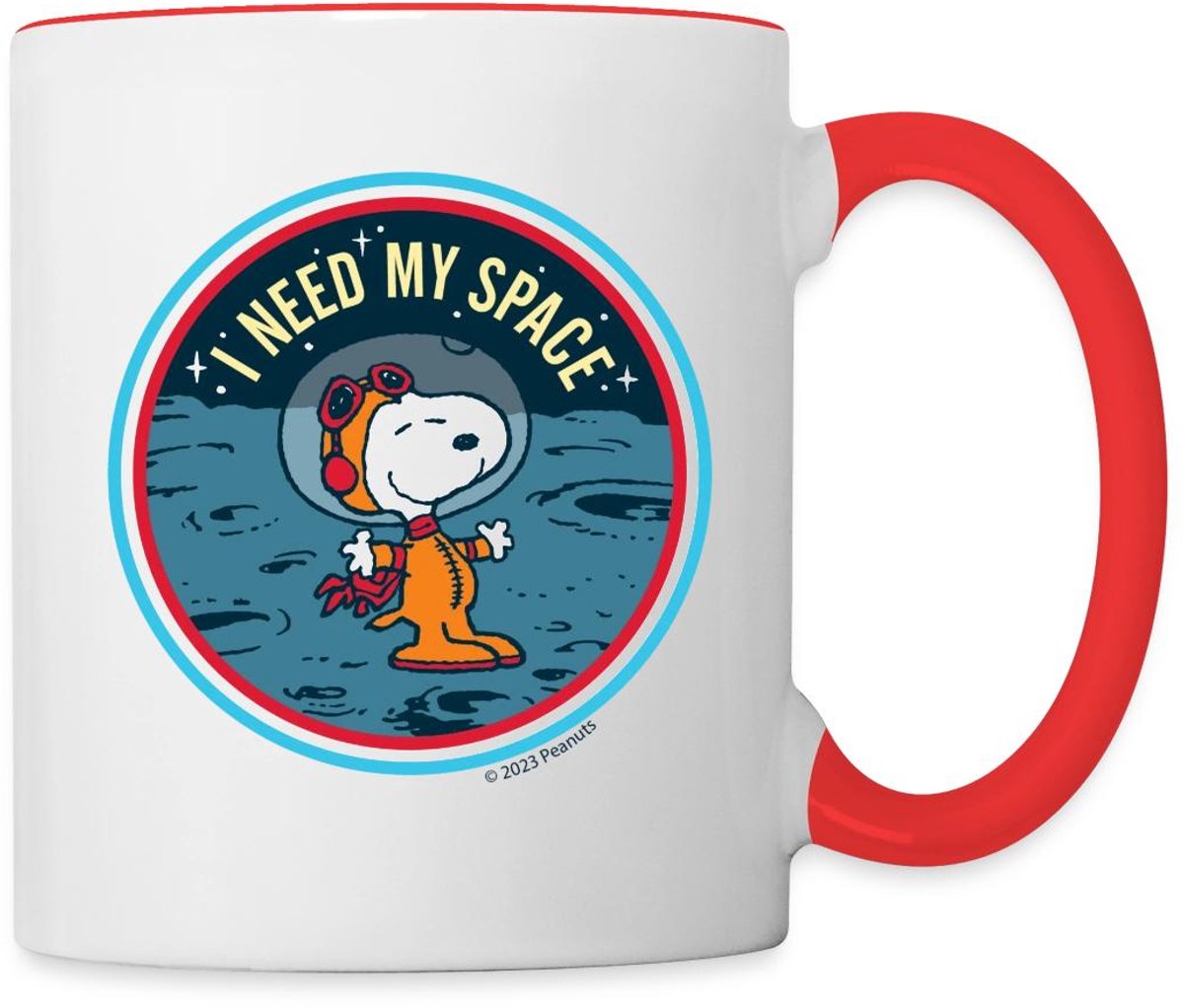 Peanuts Snoopy I Need My Space Astronaut Mok Tweekleurig