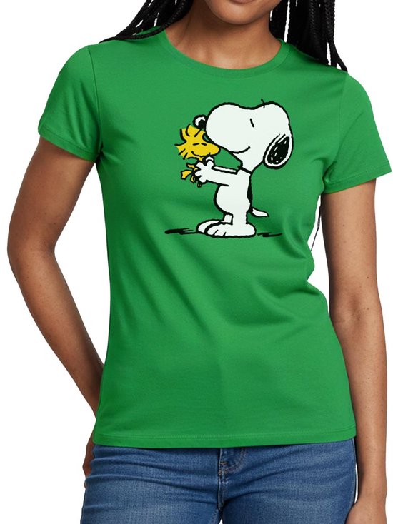 Peanuts Snoopy En Woodstock Vrienden T-Shirt Dames