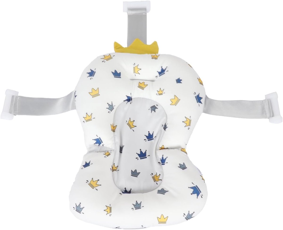 Babybad Kussen - Bad Ondersteuning - Veilig Baden - Drielaags Ontwerp - 42 x 34 x 3 cm - Blauw