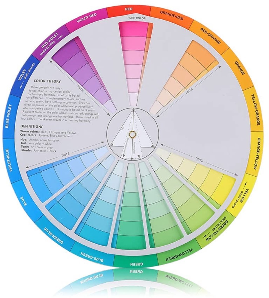 Allecto - Tattoo Kleurenwiel - Pigmenten - Menggids - Multi-Color - Accessoire - Mix Kleuren - Leerhulpmiddel - 23cm Diameter
