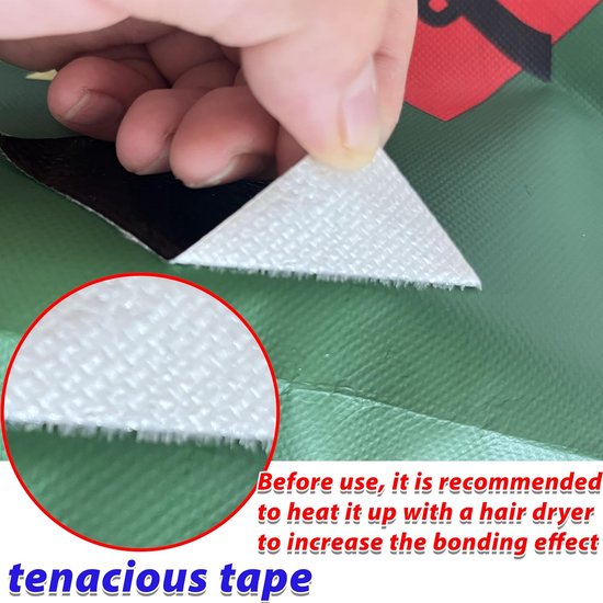 Waterdichte Reparatietape - Luifel Tape Zeil - Buiten Repareren - Glasvezel Versterkt - 8cm x 5.8m - Blauw van Merkloos — afbeelding 5