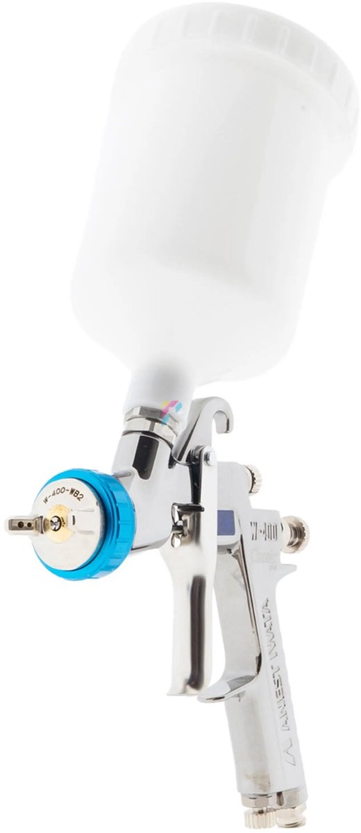 Iwata W400 WB2 Classic Plus Verfspuit + bovenbeker - 1,2mm
