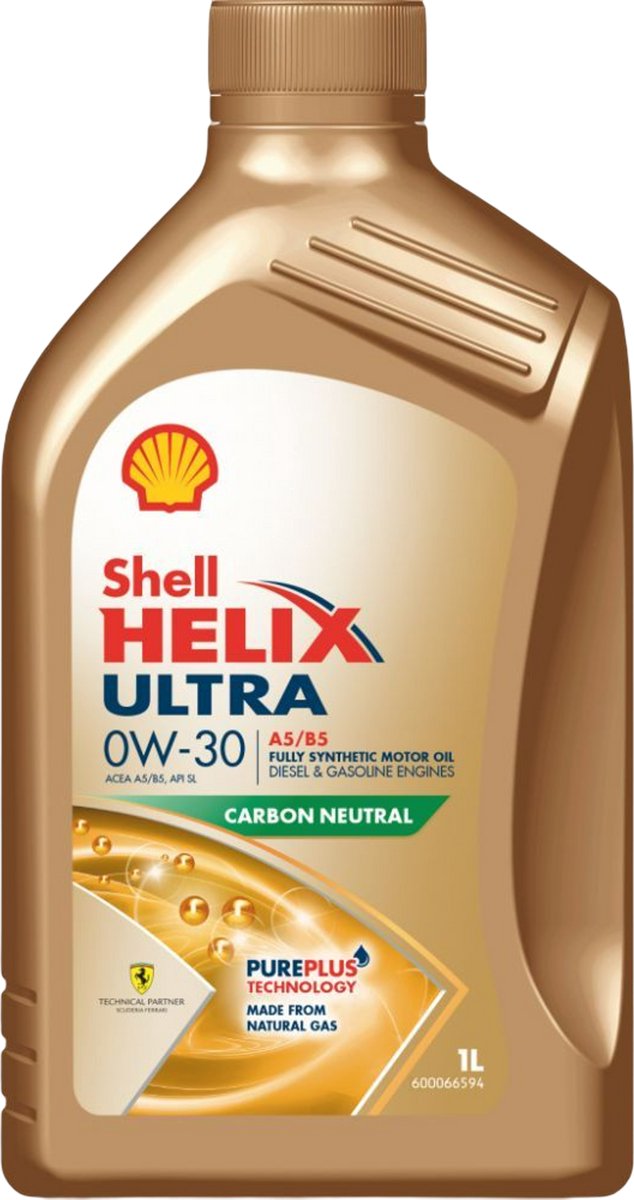 Shell helix ultra a5/b5 0w30 motorolie 1 liter