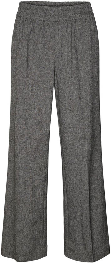 Vero Moda Pants Vmanni MW Wide Pull Up Pant 10319736 Noir/blanc Mela Taille Femme - W34