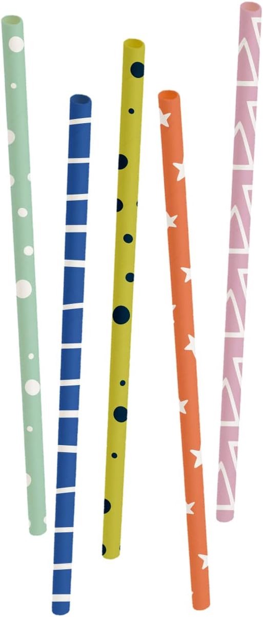 20 Stuks FSC Gecertificeerde Papieren Rietjes 20cm - Biodegradabel Drinkrietjes