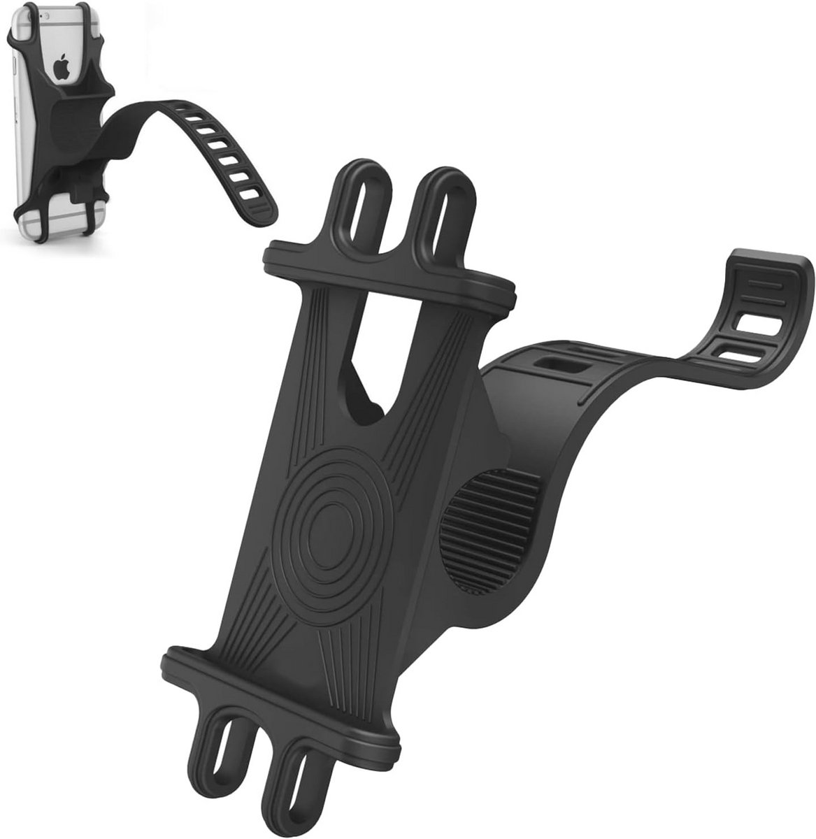 Universele Flexibele Telefoonhouder voor Fiets en Motor: Roteerbaar & Schokbestendig