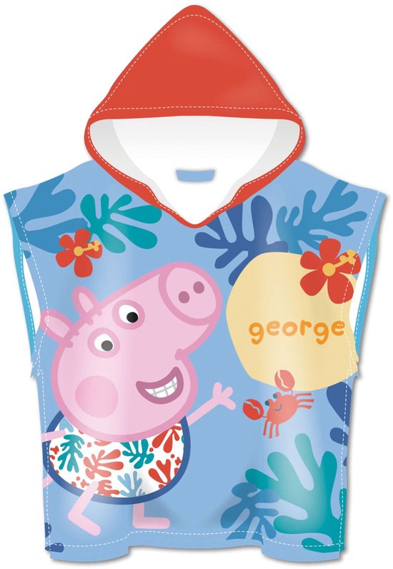 Peppa Pig badponcho George sunshine mood sneldrogend 55x110cm van Merkloos — afbeelding 3