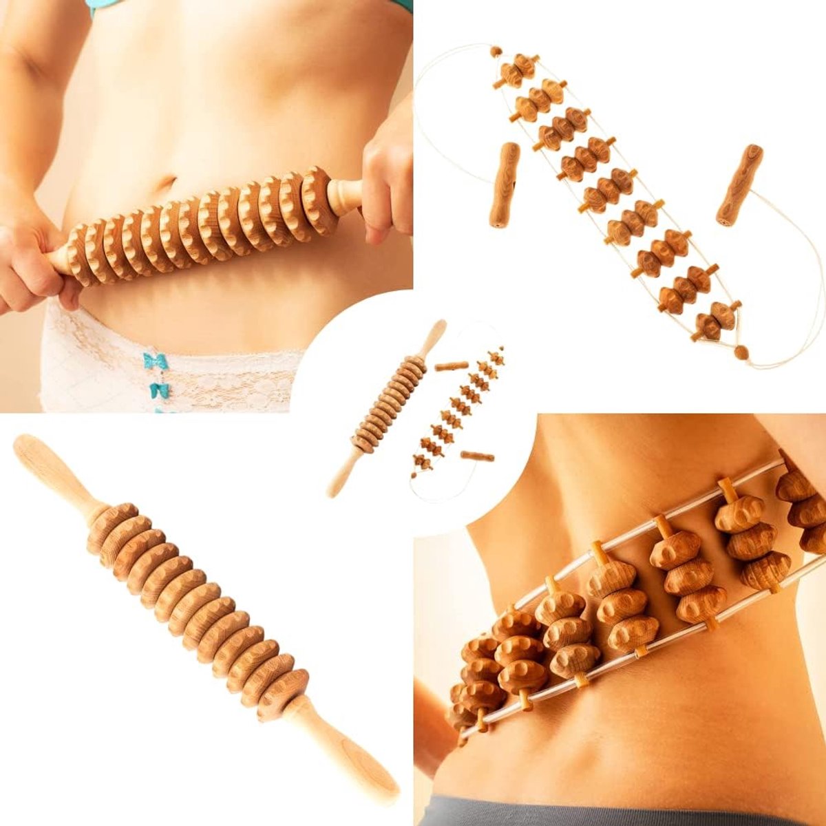 Houten Massagegereedschap Set voor Lymfedrainage en Lichaamsvorming