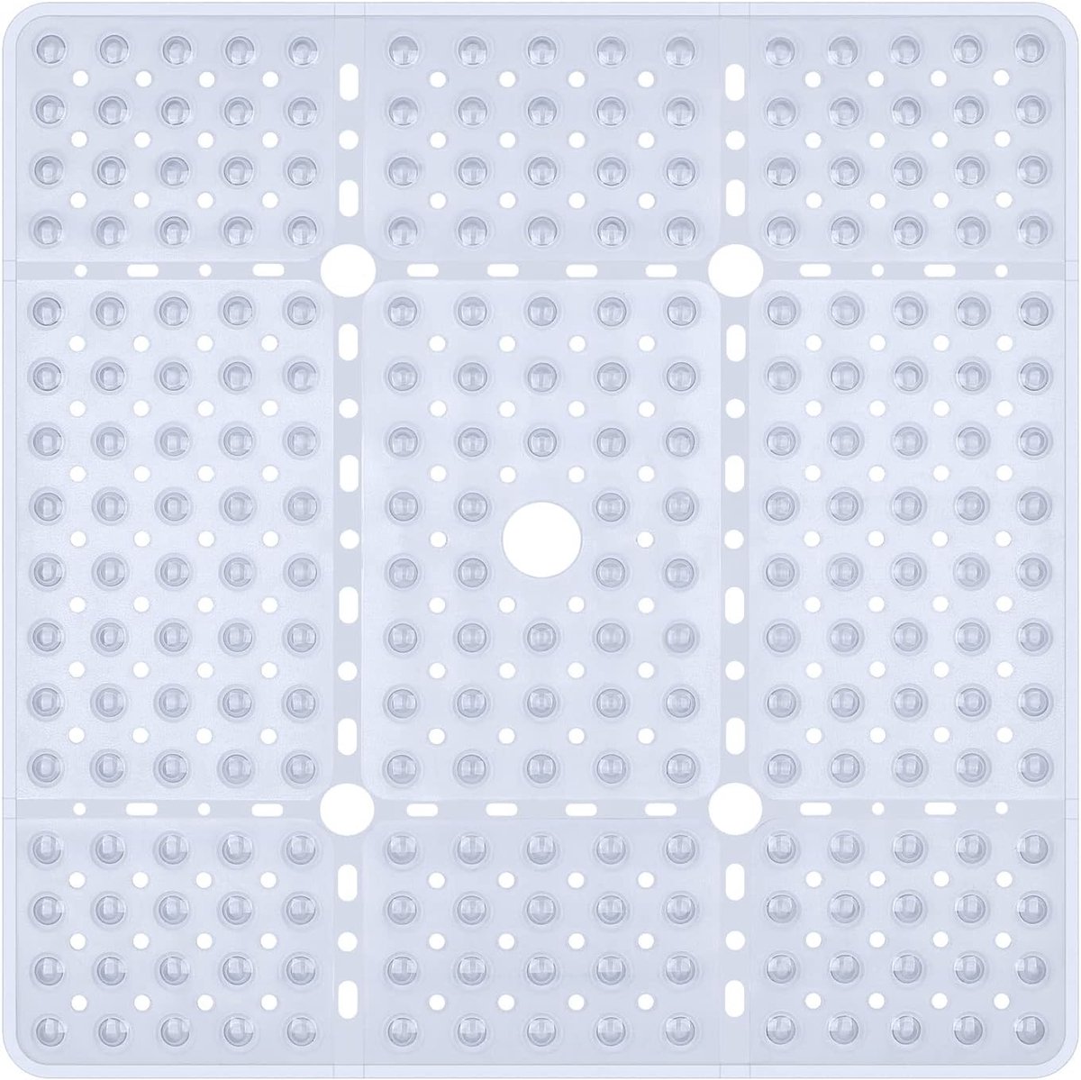 XL Antislip Douchemat 70x70 cm met Zuignappen en Afvoergaten