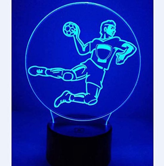3D Handbal Nachtlampje met Afstandsbediening - 16 Kleuren LED Tafellamp voor Jongens en Meisjes — afbeelding 3