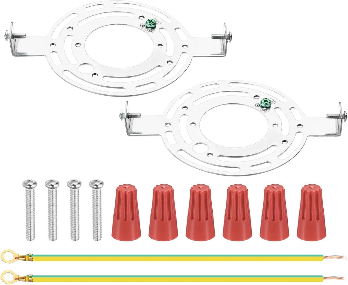 Universele Montagebeugel Plafondlamp en Wandlamp - 2 Sets Ronde Plaat met Dwarsstang