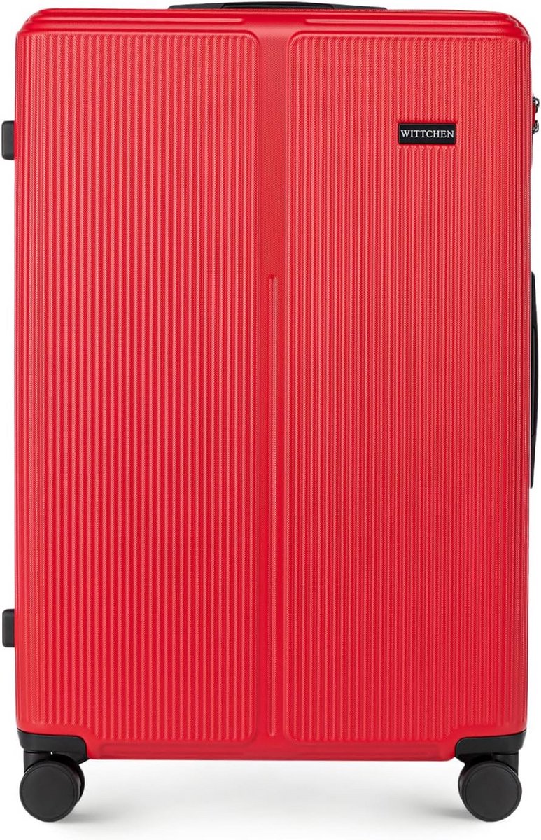 Grote Reiskoffer XL ABS Harde Trolley 96L 4 Wielen 360 Graden Cijferslot Rood