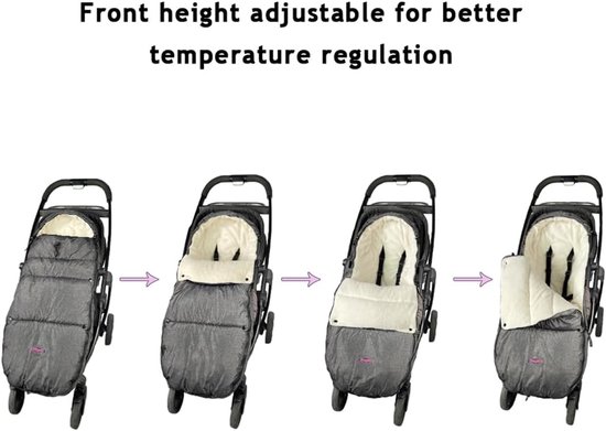 Waterdichte Wintervoetenzak Kinderwagen - Verstelbaar & Warm Fleece Voetenzak — afbeelding 2