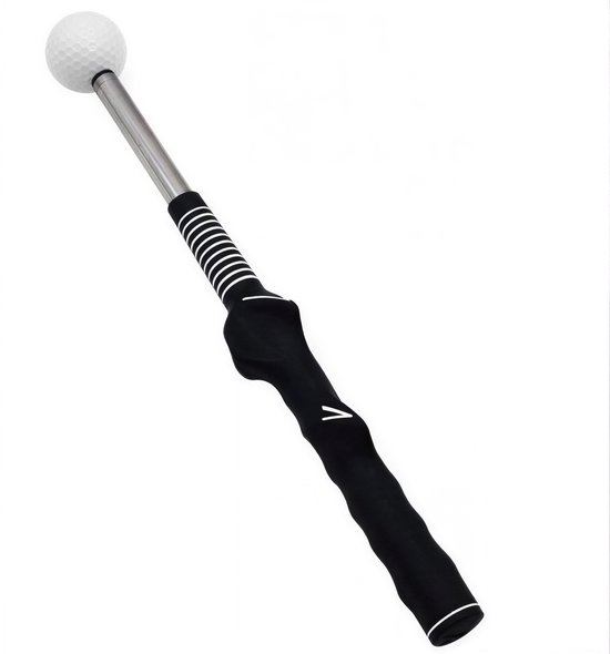 Stripe golf swing trainer, uitschuifbaar met click geluid 39 tot 66 cm van Merkloos — afbeelding 3