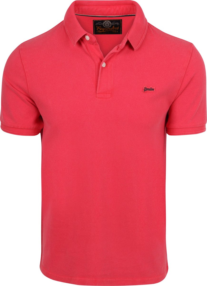 Superdry Polo Pique Classic Raspberry 3XL Heren Roze
