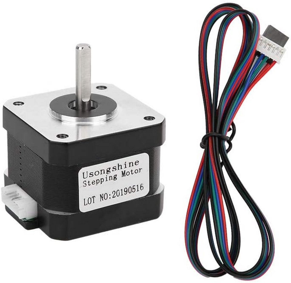 Stappenmotor Aluminium 4 Draads voor 3D Printer en Apparatuur - Lange Levensduur
