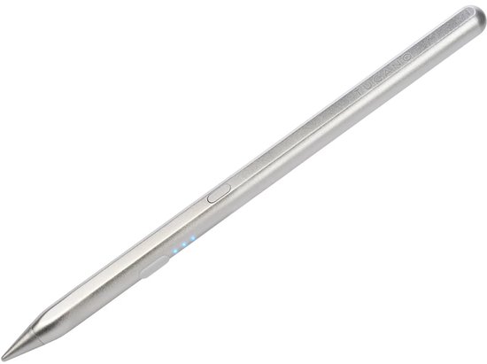 Zilverkleurige stylus met lichtjes aan de zijkant