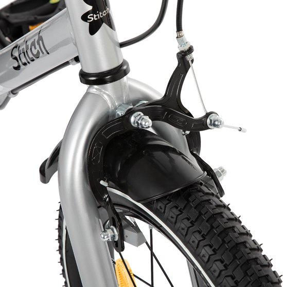 STITCH Totem Jongensfiets - 20 Inch - Kinderfiets voor 7 tot 13 Jaar - Met Zijwieltjes - Zilver - Geschikt voor buitenactiviteiten in de lente van STITCH — afbeelding 5