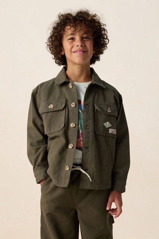 Donkergroen Jack Met Embroidery
