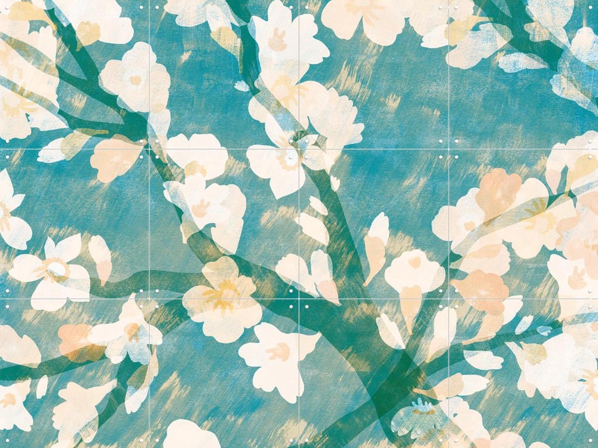 IXXI Almond Blossom, Lotte Dirks & Van Gogh 21st Century - 80 x 60 cm - Gratis ophangtool - Grote wanddecoratie en posters - Illustraties, Aquarel