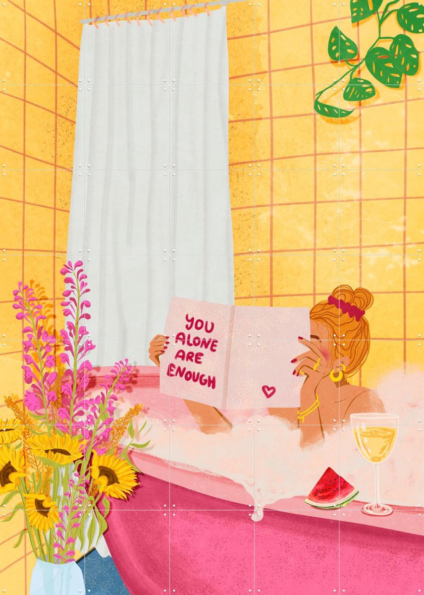 IXXI You Alone Are Enough, Raissa Oltmanns - 100 x 140 cm - Gratis ophangtool - Grote wanddecoratie en posters - Grafisch Ontwerp, Speels, Kleurrijk
