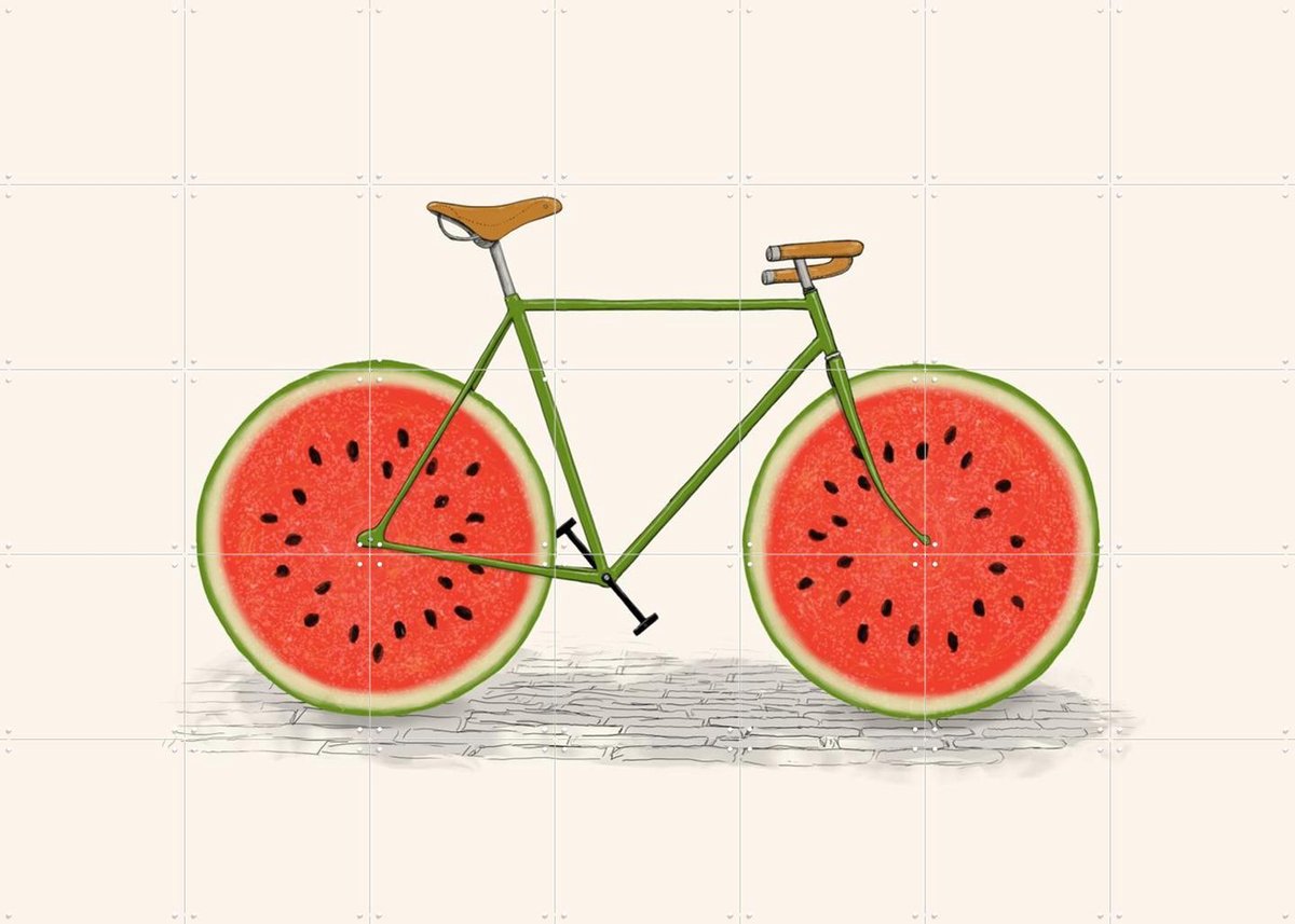 IXXI Juicy Print, Florent Bodart - 140 x 100 cm - Gratis ophangtool - Grote wanddecoratie en posters - Kleurrijk, Cartoonesk, Speels, Illustraties