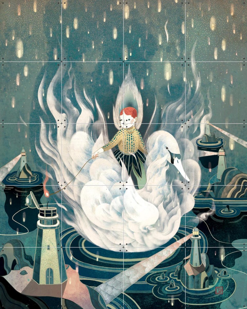 IXXI Enlightened, Victo Ngai - 80 x 100 cm - Gratis ophangtool - Grote wanddecoratie en posters - Digitale Kunst, Grafisch Ontwerp, Speels